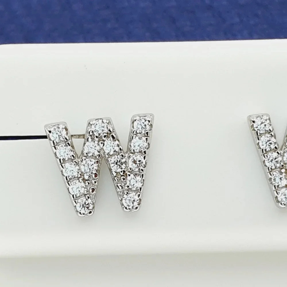 925 Sterling Silver CZ Stud Earrings for Women/Girl, US925P1082